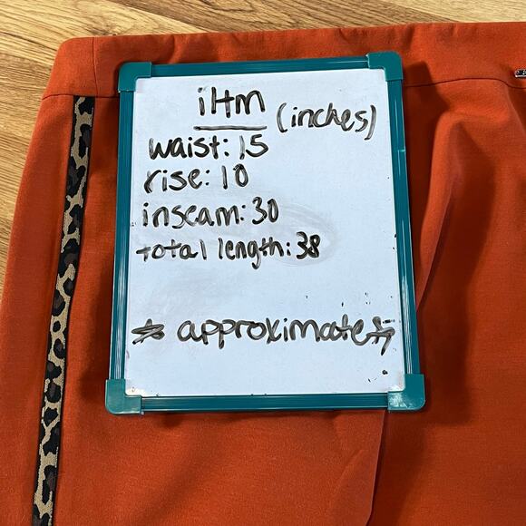 I Love Tyler Madison Peyton Pants Burnt Orange Leopard M mobwife tuxedo stripe - Picture 11 of 11